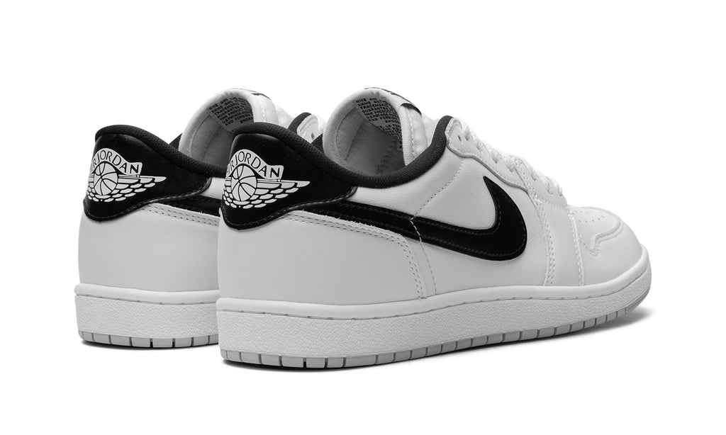 Air Jordan 1 Retro Low Sneakers - White and Black with Light Gray Outsole