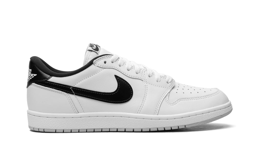 Air Jordan 1 Retro Low Sneakers - White and Black with Light Gray Outsole