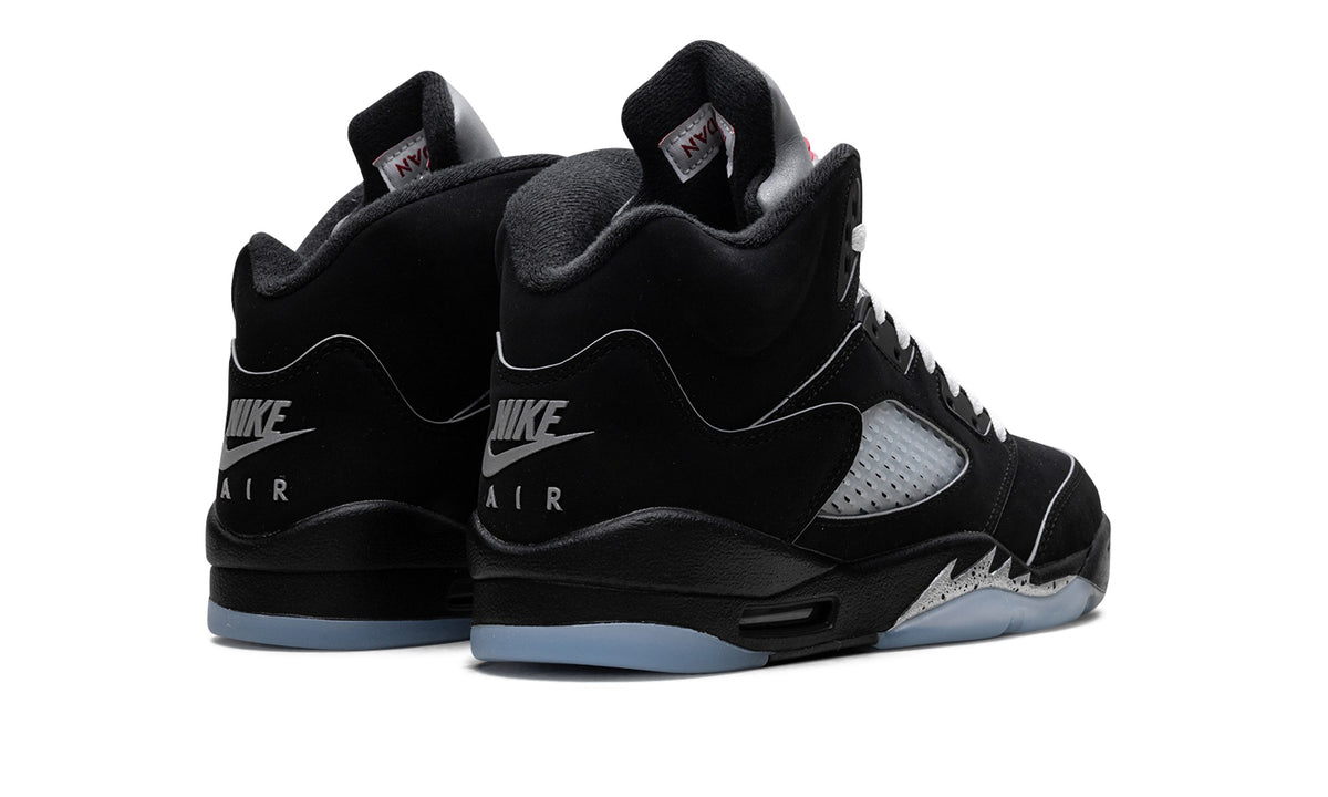 Air Jordan 5 Sneakers – Black, Silver & Ice Blue