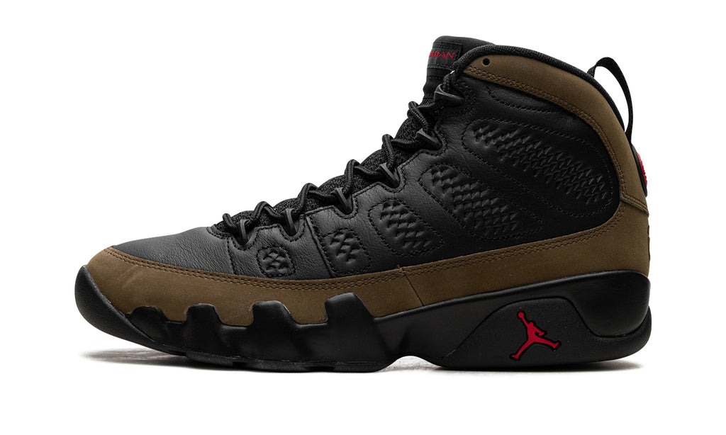 Air Jordan 9 High-Top Sneakers - Black & Olive Brown