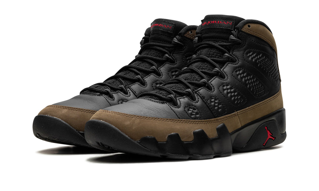 Air Jordan 9 High-Top Sneakers - Black & Olive Brown