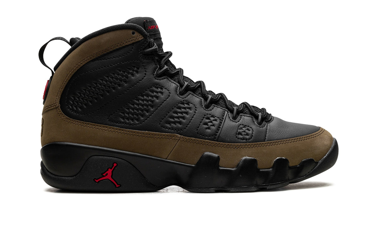 Air Jordan 9 High-Top Sneakers - Black & Olive Brown