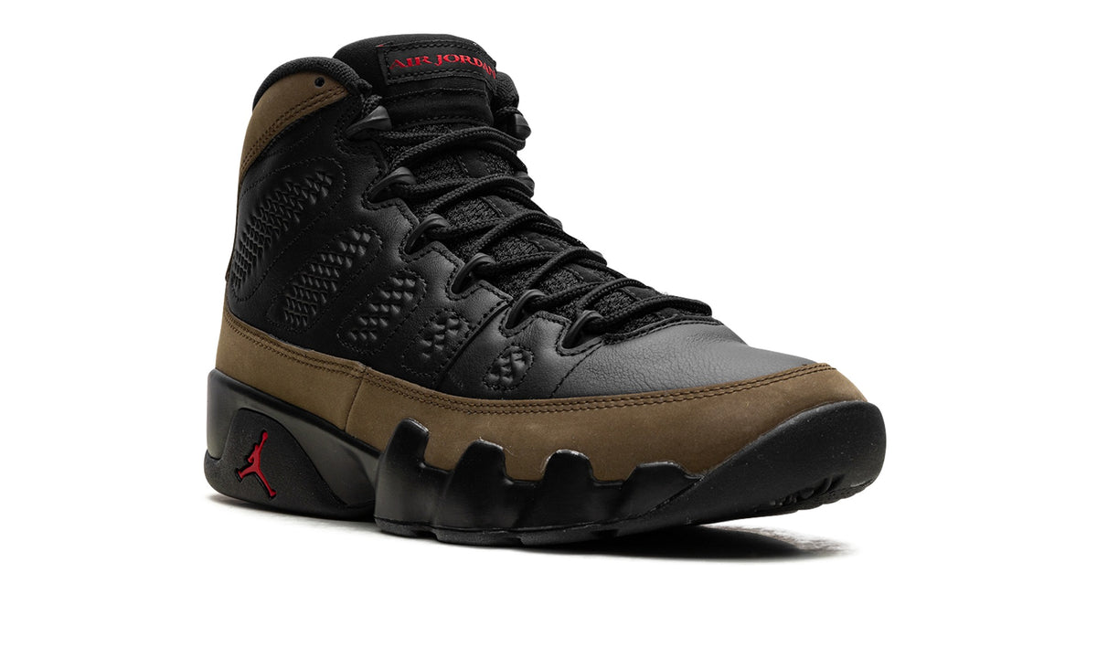 Air Jordan 9 High-Top Sneakers - Black & Olive Brown