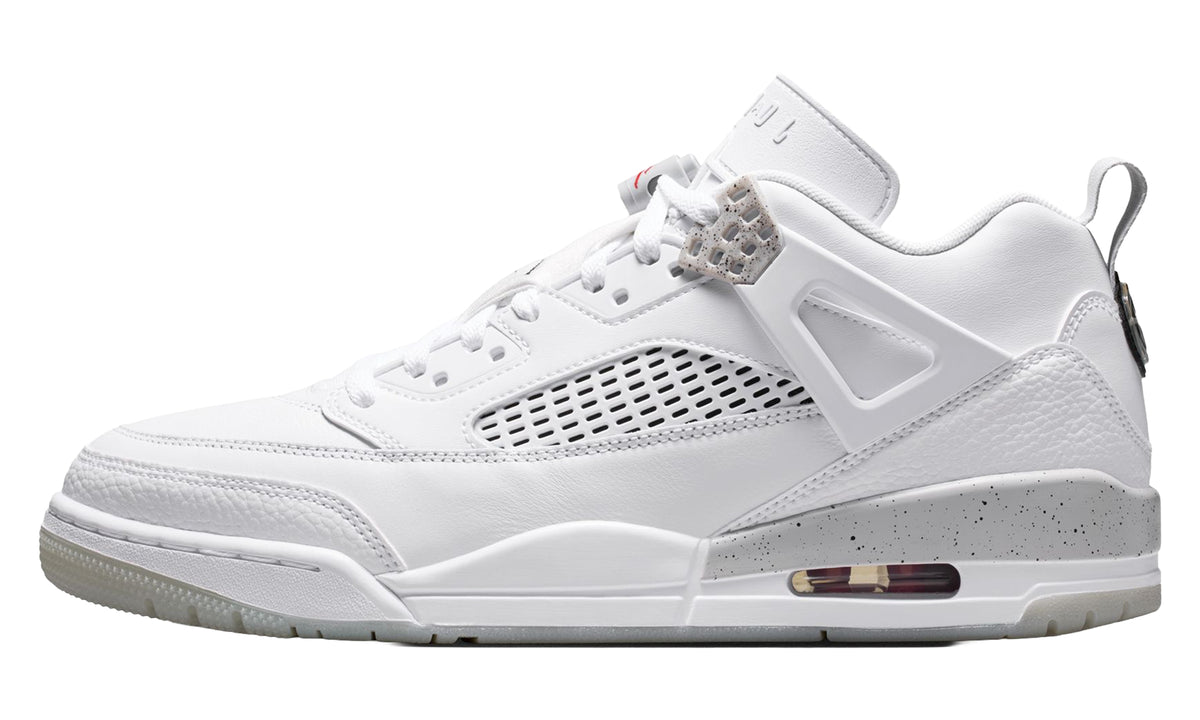 Jordan Spizike Low Sneakers - White & Light Gray with Speckled Midsole