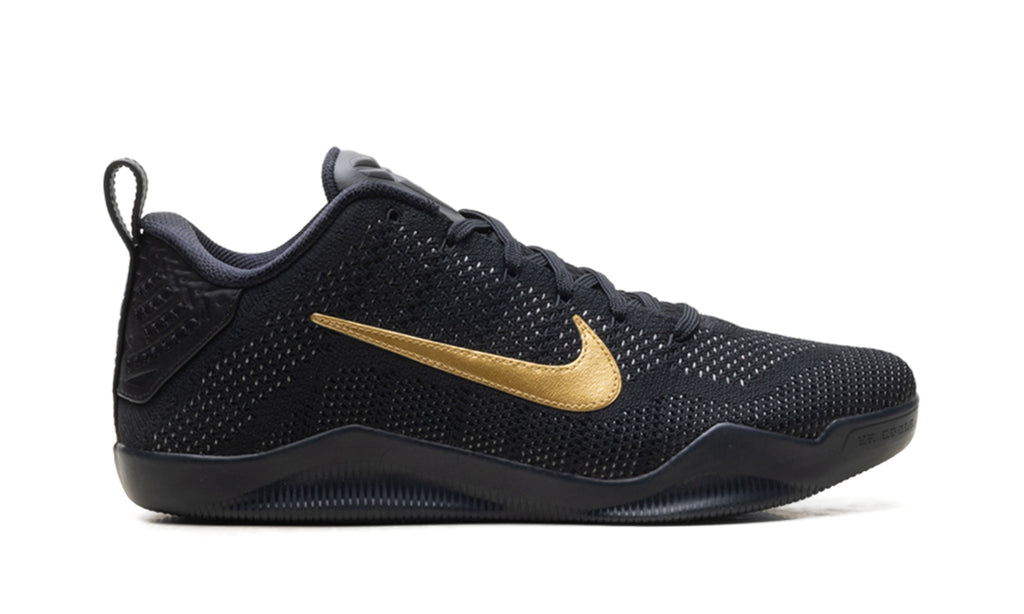 Nike Kobe 11 Elite Low Basketball Shoes - Black & Metallic Gold