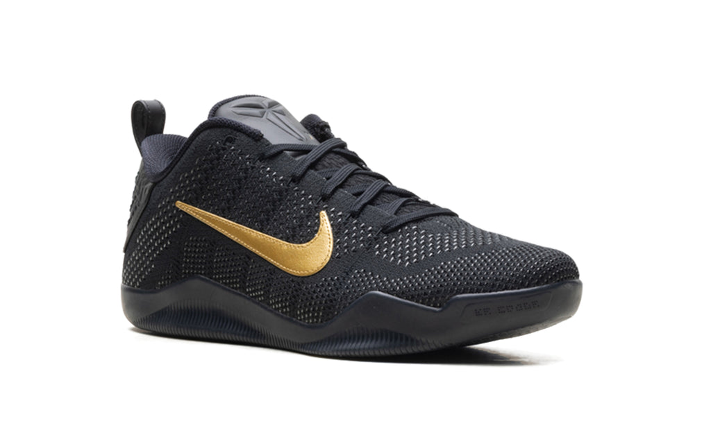 Nike Kobe 11 Elite Low Basketball Shoes - Black & Metallic Gold
