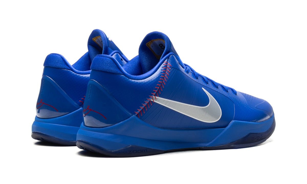 Nike Kobe 5 Protro Basketball Shoes - Royal Blue & White with Red Stitch Details