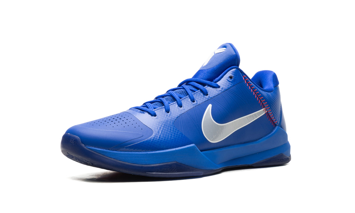 Nike Kobe 5 Protro Basketball Shoes - Royal Blue & White with Red Stitch Details