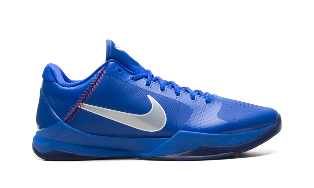 Nike Kobe 5 Protro Basketball Shoes - Royal Blue & White with Red Stitch Details