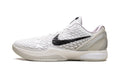 Nike Kobe 6 Sneakers - White with Raised Star Texture and Black Swooshes