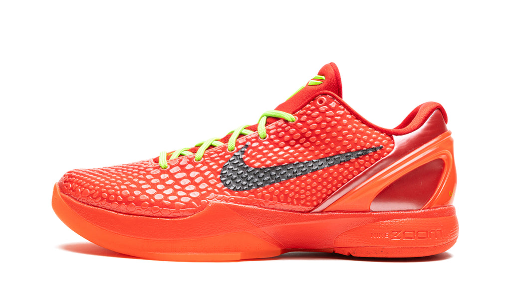 Nike Kobe 6 Protro "Reverse Grinch" Sneakers - Red & Volt Green