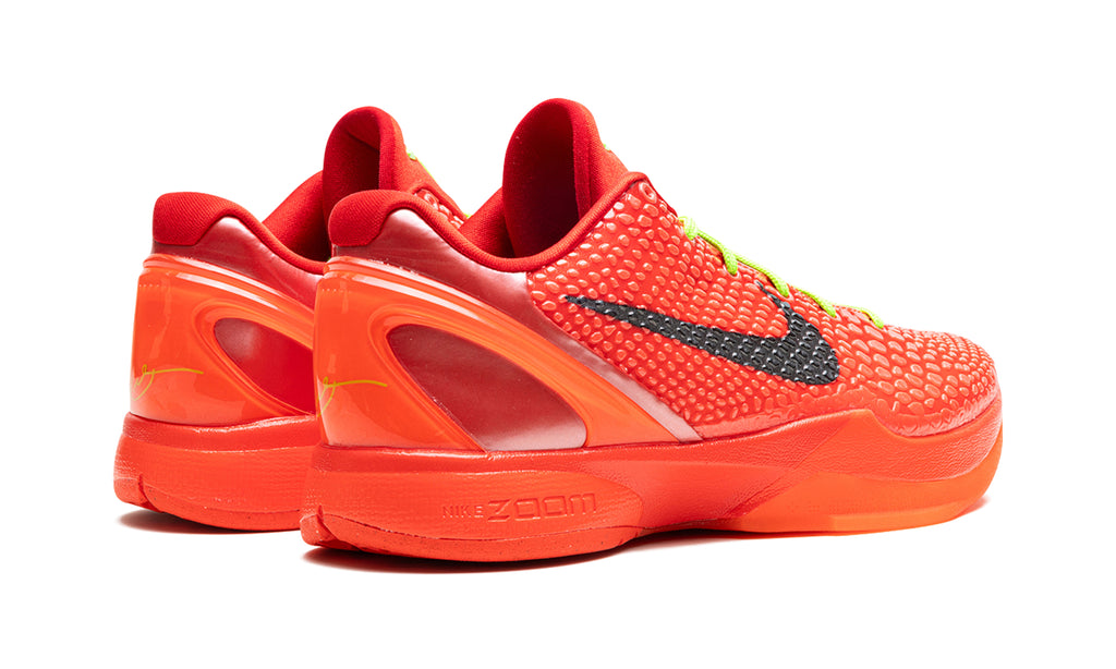 Nike Kobe 6 Protro "Reverse Grinch" Sneakers - Red & Volt Green