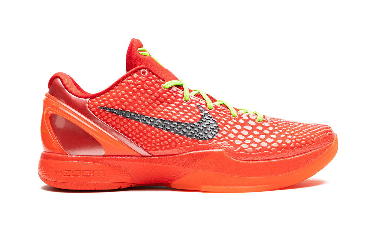 Nike Kobe 6 Protro "Reverse Grinch" Sneakers - Red & Volt Green