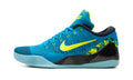 Nike Kobe 9 Elite Low Basketball Shoes - Teal Blue and Neon Yellow