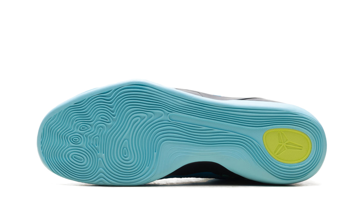 Nike Kobe 9 Elite Low Basketball Shoes - Teal Blue and Neon Yellow