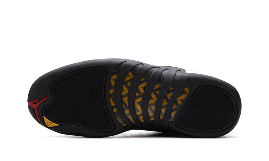 Air Jordan 12 Sneakers – White, Black & Gold