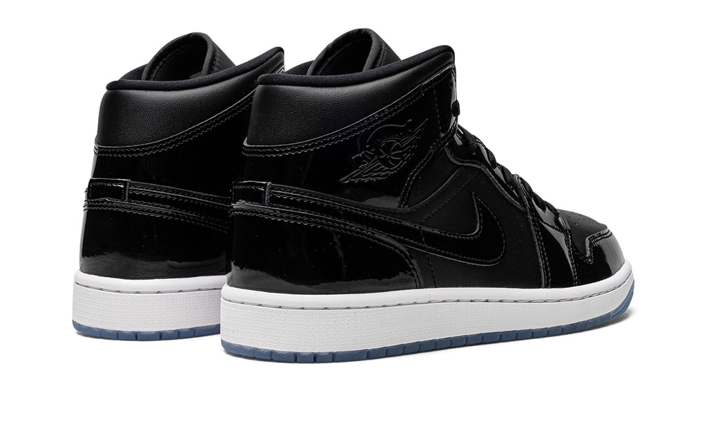 Air Jordan 1 Mid Sneakers – Black, White & Ice Blue