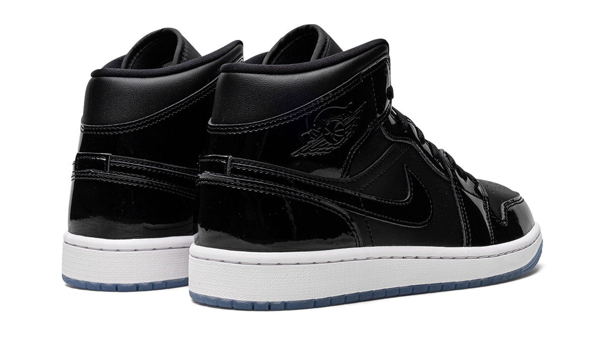 Air Jordan 1 Mid Sneakers – Black, White & Ice Blue