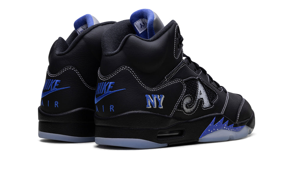 Awake NY x Air Jordan 5 Sneakers - Black/Racer Blue with Silver Details