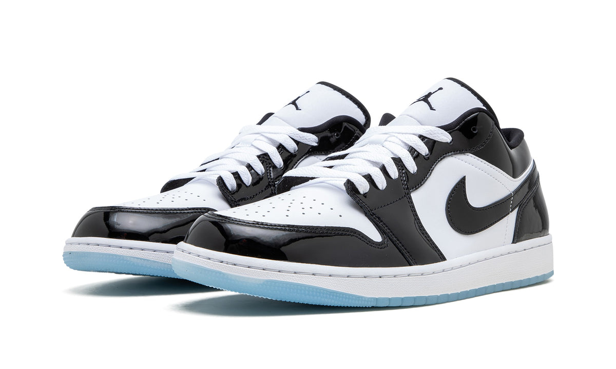 Air Jordan 1 Low Sneakers – White, Black & Ice Blue