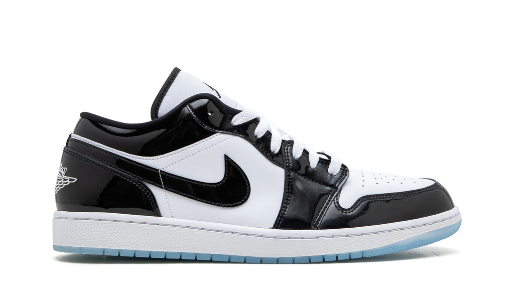 Air Jordan 1 Low Sneakers – White, Black & Ice Blue