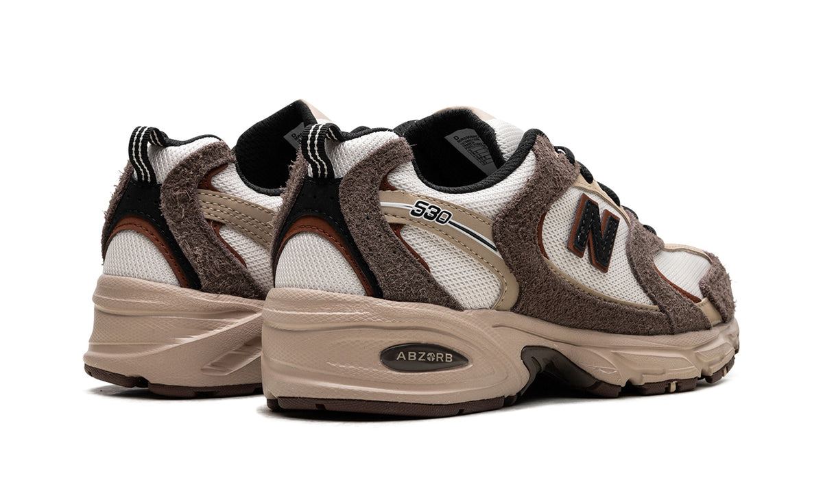 New Balance 530 Sneakers - Brown/Tan/Cream with Textured Overlays