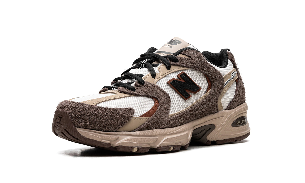 New Balance 530 Sneakers - Brown/Tan/Cream with Textured Overlays