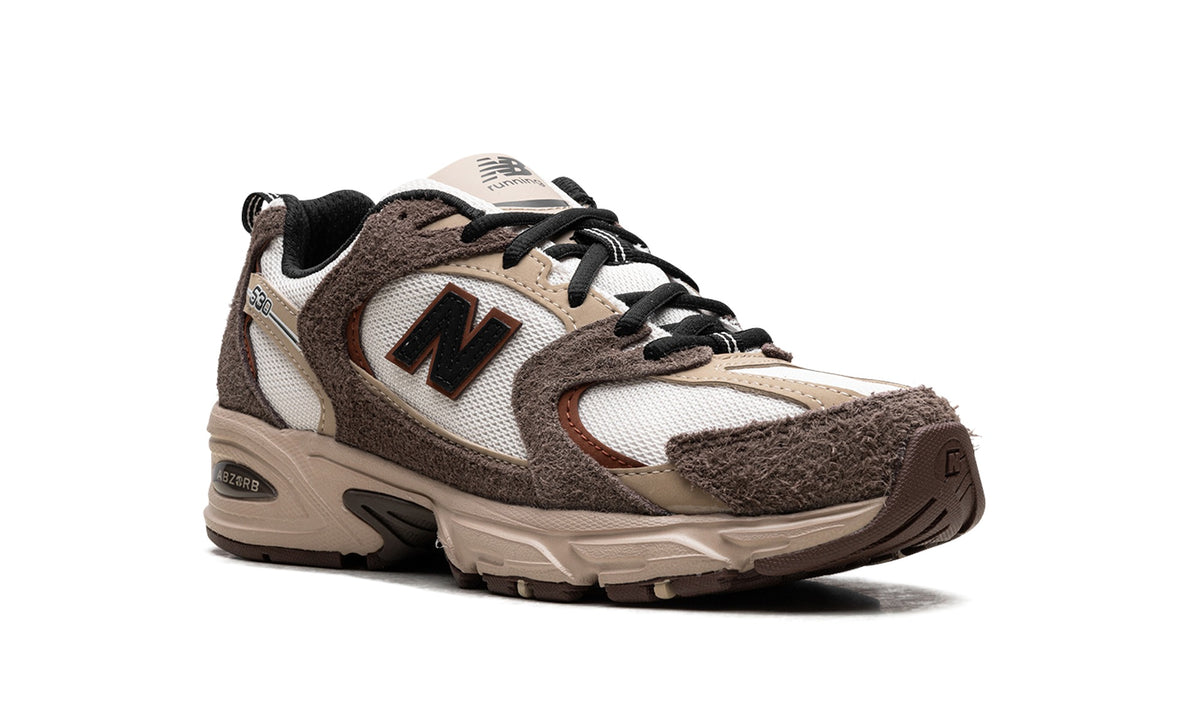 New Balance 530 Sneakers - Brown/Tan/Cream with Textured Overlays