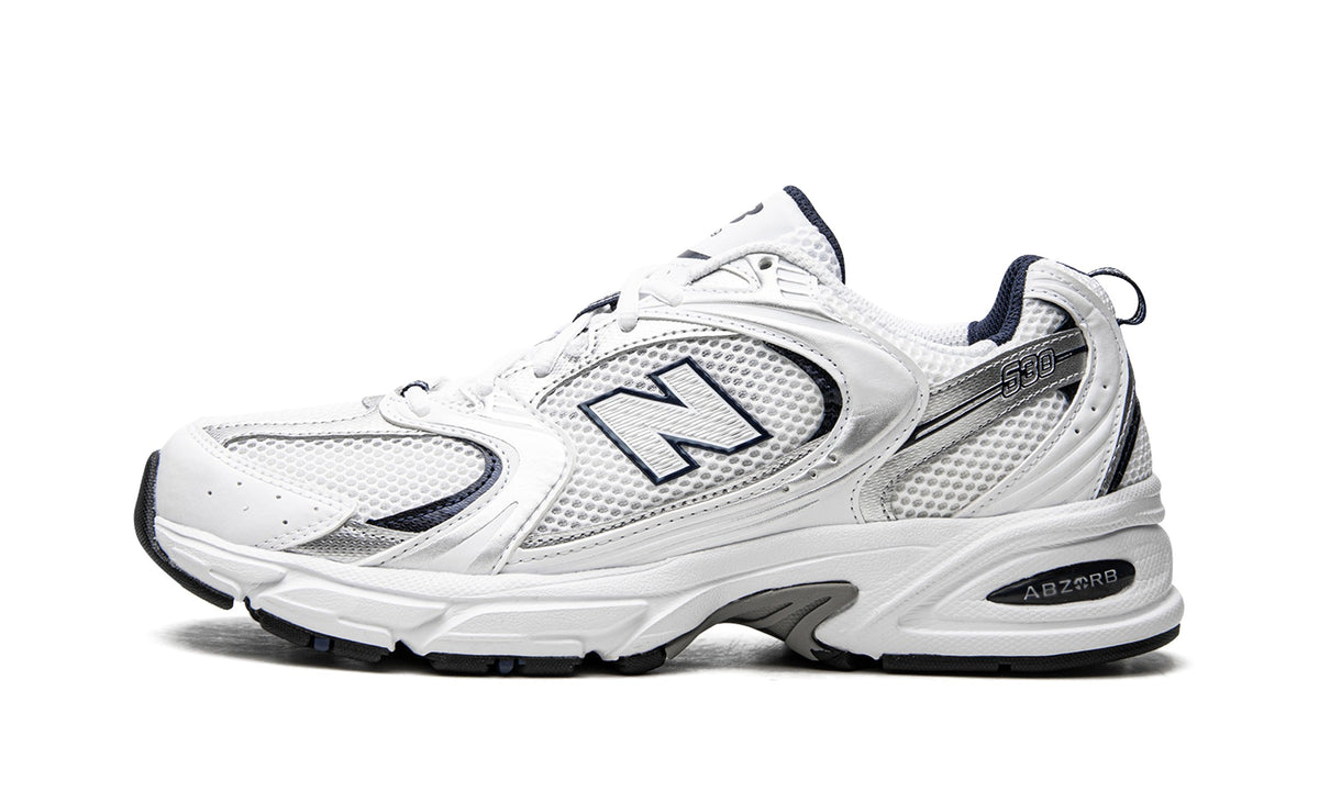 New Balance 530 Sneakers - White, Silver & Navy