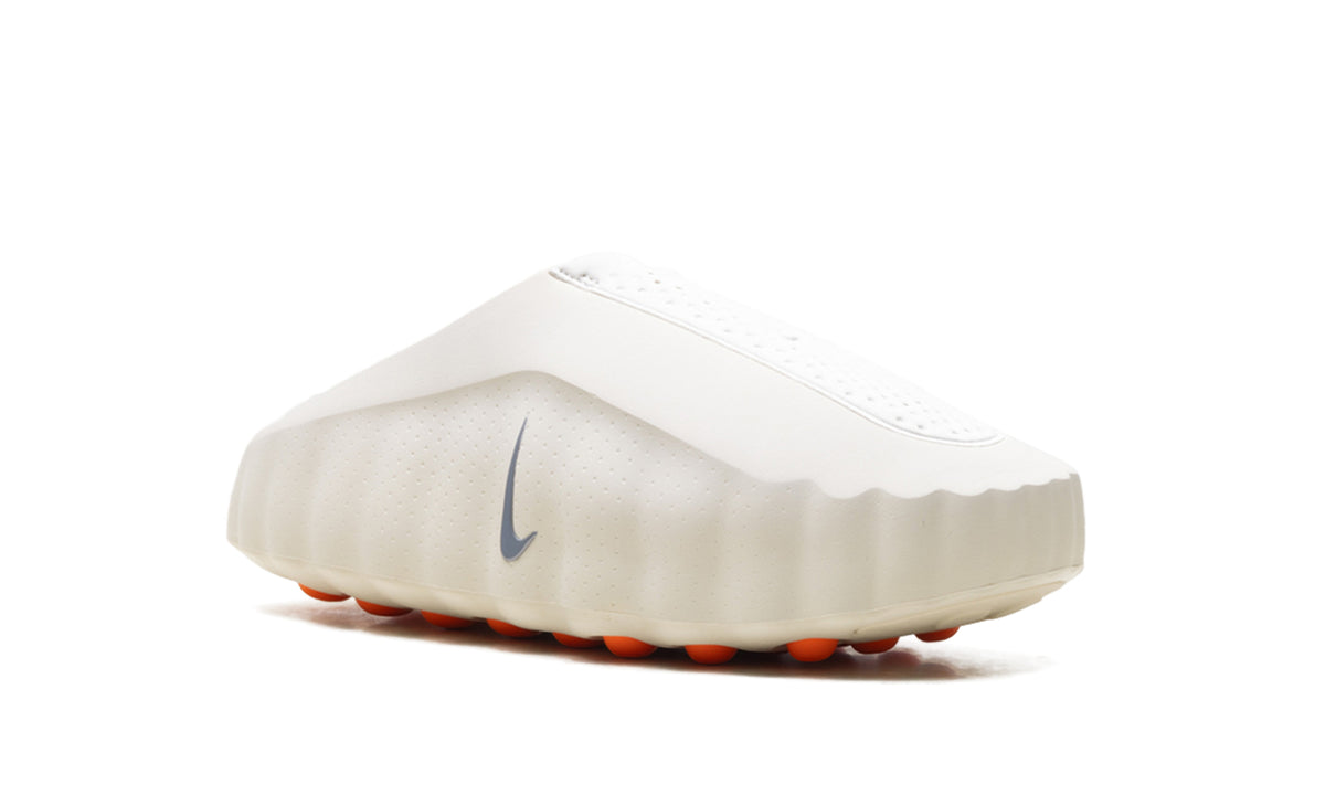 Nike Mind 001 Slip-On Mules - Cream with Gray Swooshes and Orange Outsole Nodes