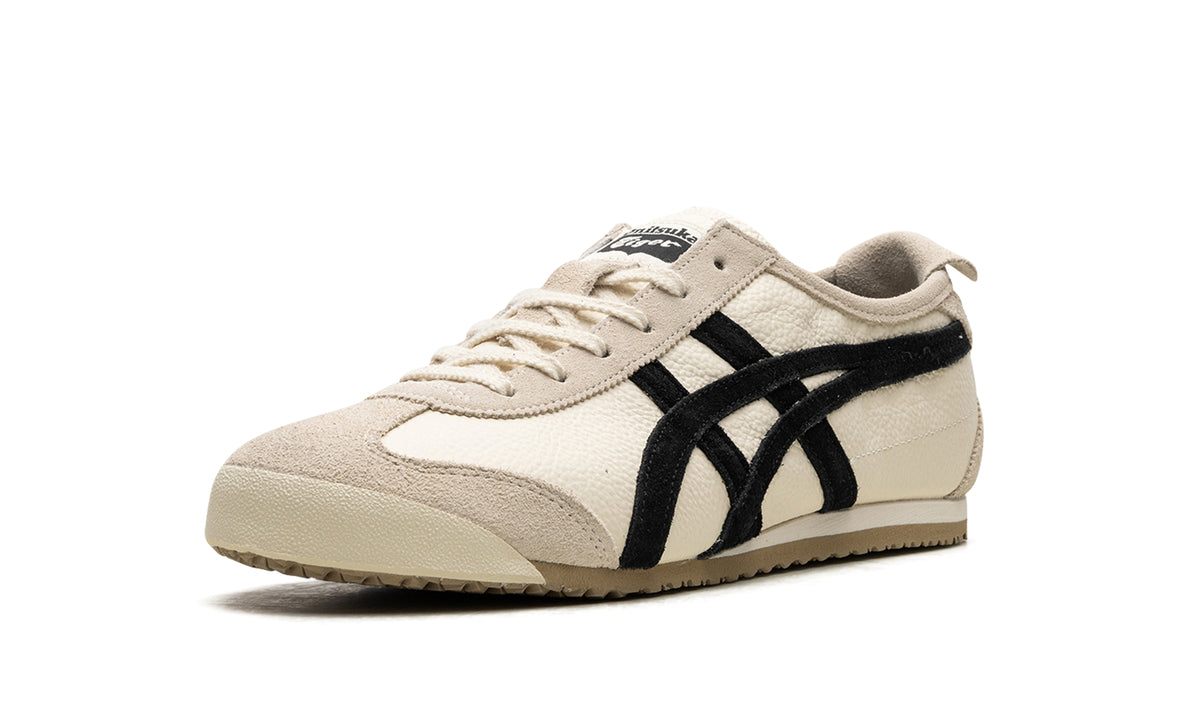 Onitsuka Tiger Mexico 66 Sneakers - Cream with Black Stripes and Beige Overlays