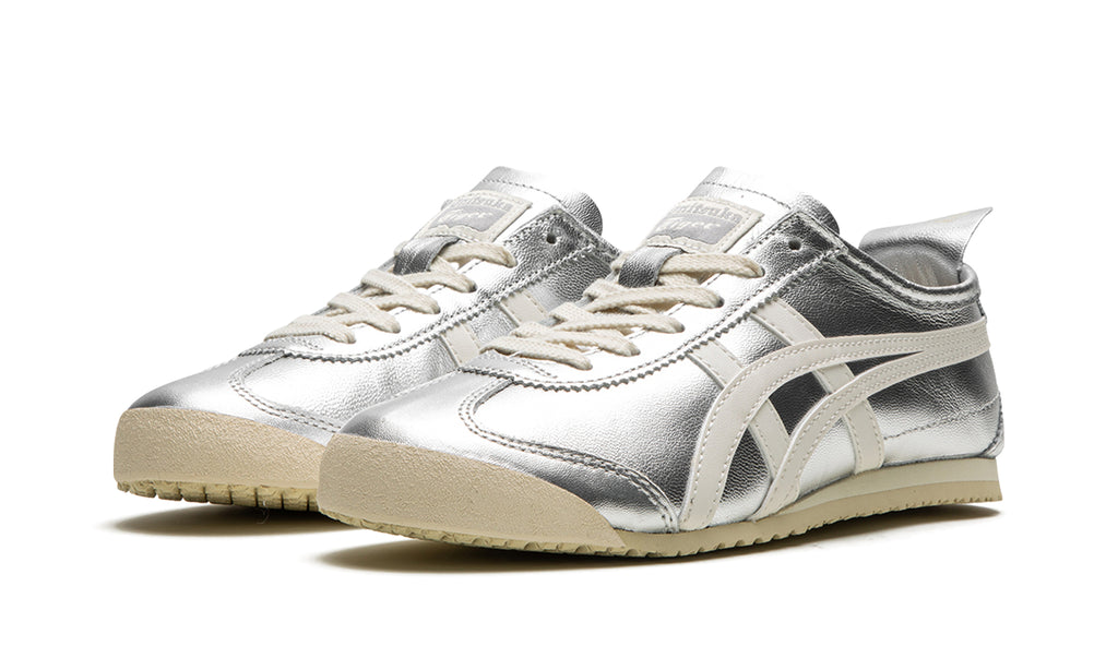 Onitsuka Tiger Mexico 66 Sneakers - Metallic Silver and Off-White