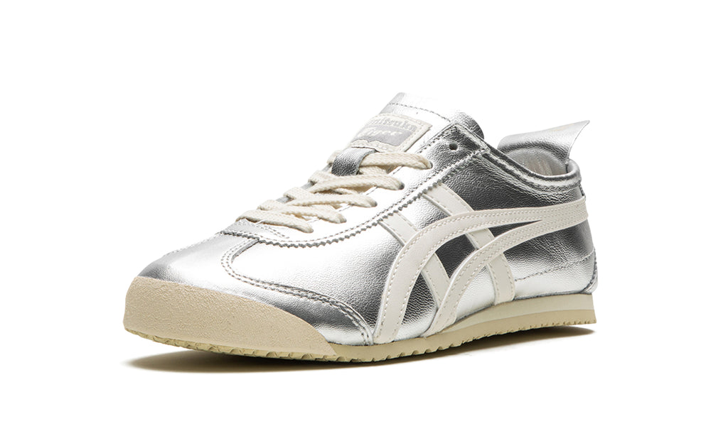 Onitsuka Tiger Mexico 66 Sneakers - Metallic Silver and Off-White