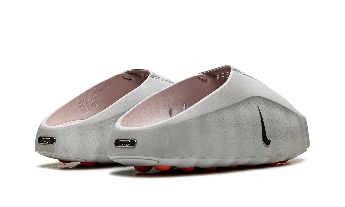 Nike Mind 001 Slip-On Mules - Light Gray with Orange Outsole Nodes