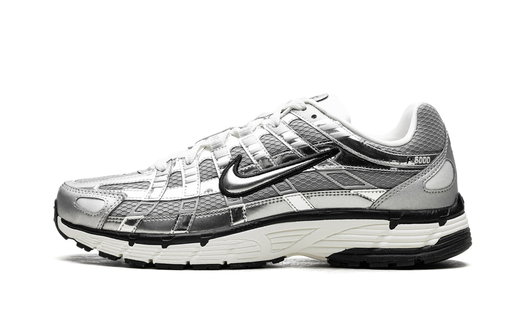 Nike P-6000 Sneakers - Metallic Silver, Grey and White with Black Details