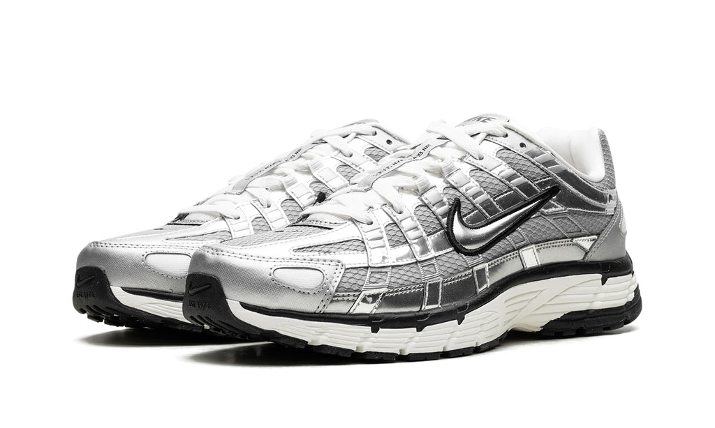 Nike P-6000 Sneakers - Metallic Silver, Grey and White with Black Details