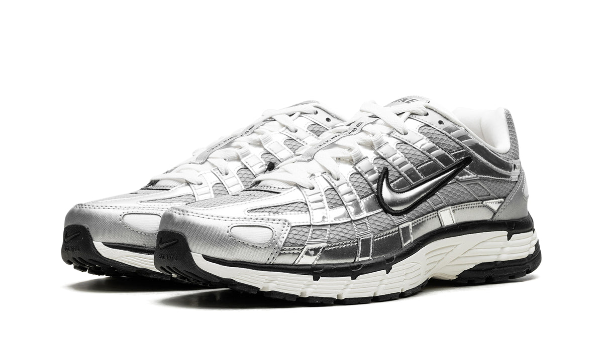 Nike P-6000 Sneakers - Metallic Silver, Grey and White with Black Details