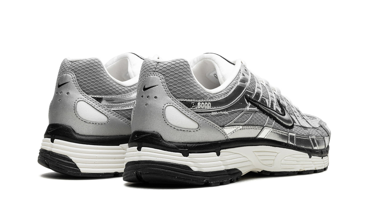 Nike P-6000 Sneakers - Metallic Silver, Grey and White with Black Details
