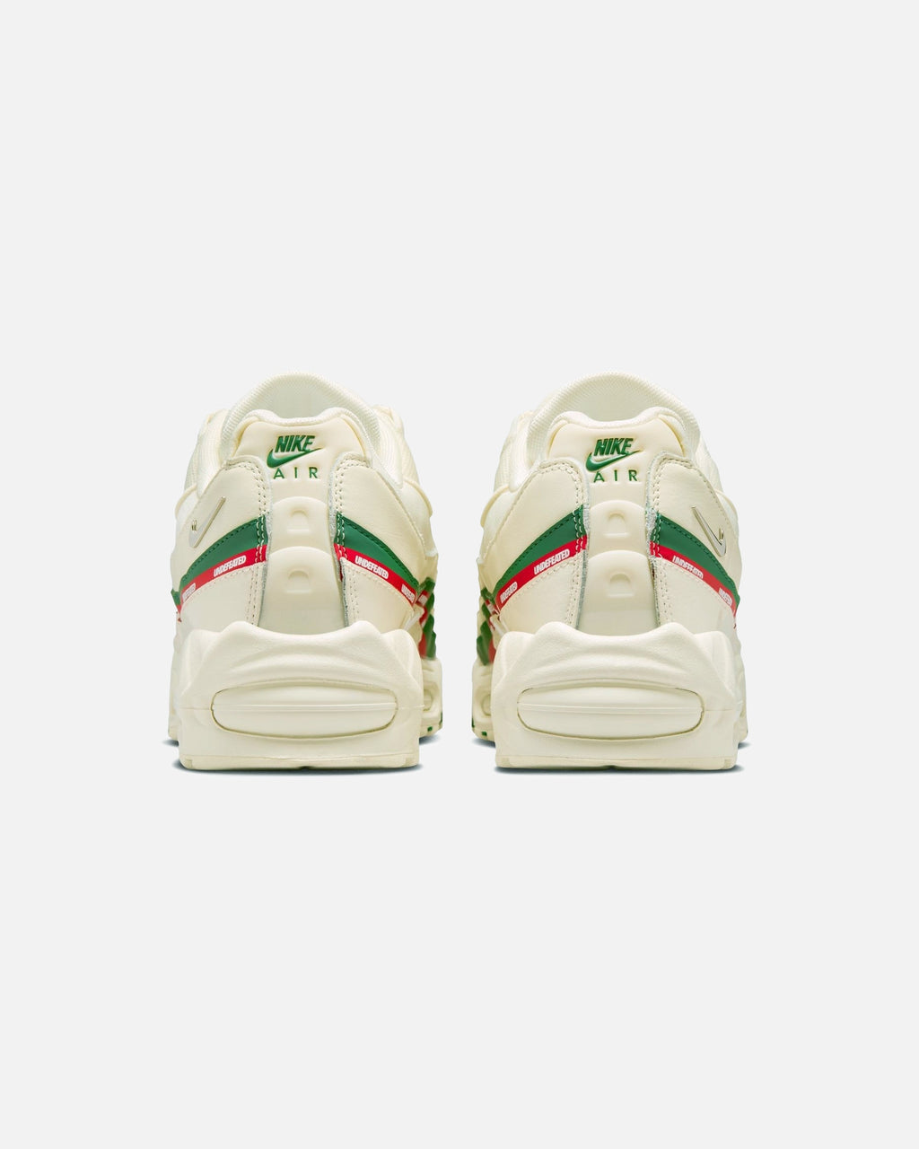 UNDEFEATED x Nike Air Max 95 Sneakers – Cream with Red & Green Accents