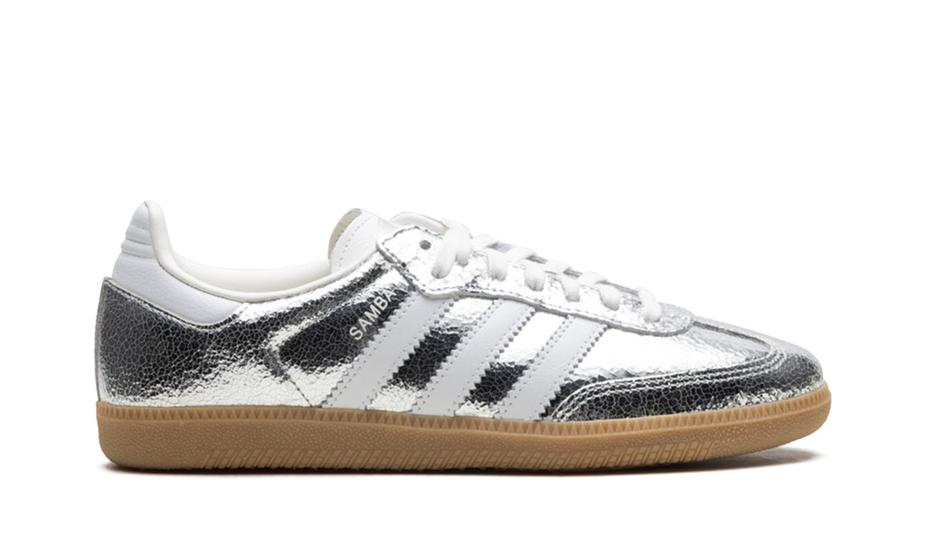 adidas Samba OG Sneakers – Metallic Silver, White & Gum