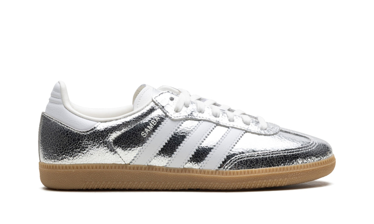 adidas Samba OG Sneakers – Metallic Silver, White & Gum