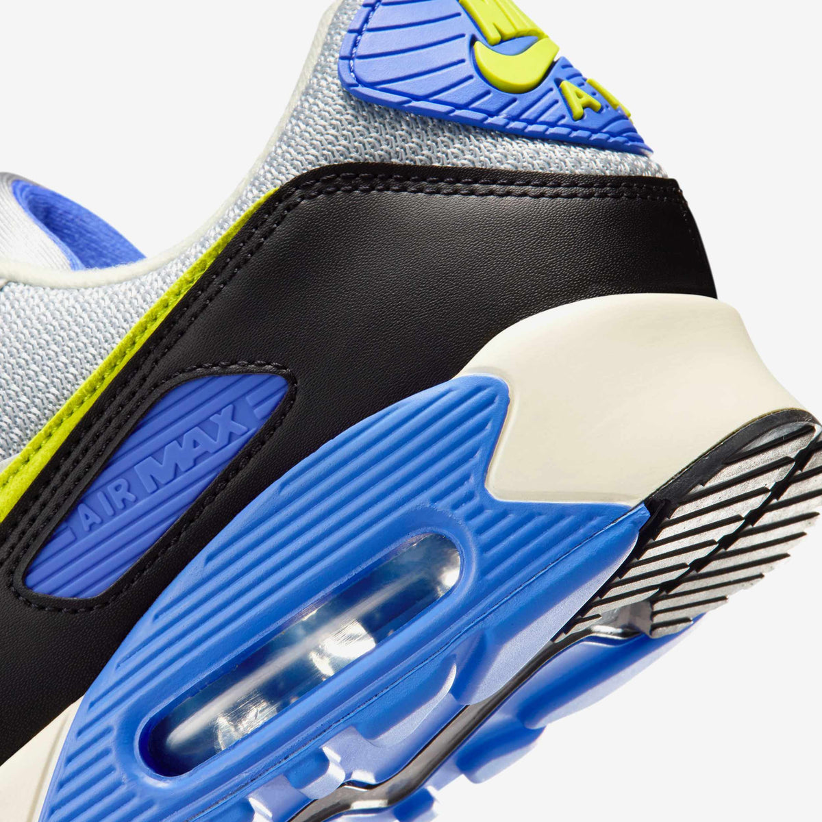Nike Air Max Sneakers – White, Blue & Neon Yellow