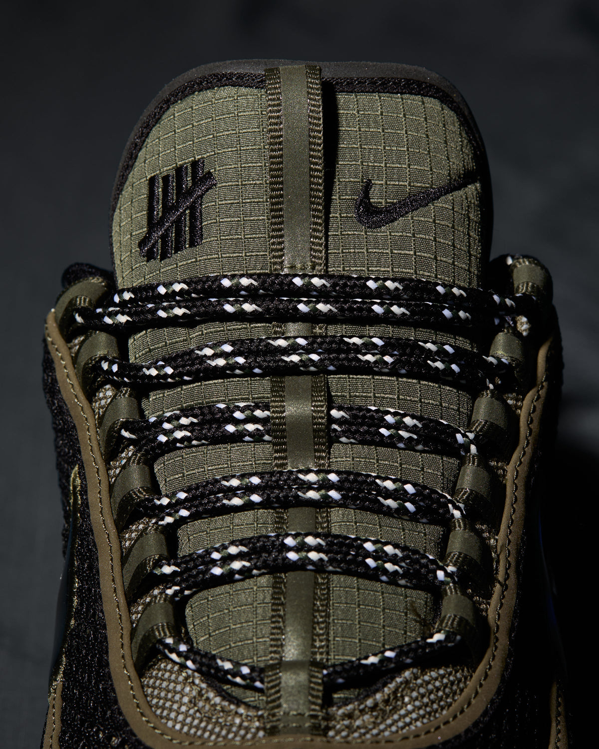 UNDEFEATED x Nike Air Zoom Spiridon Sneakers – Black & Olive