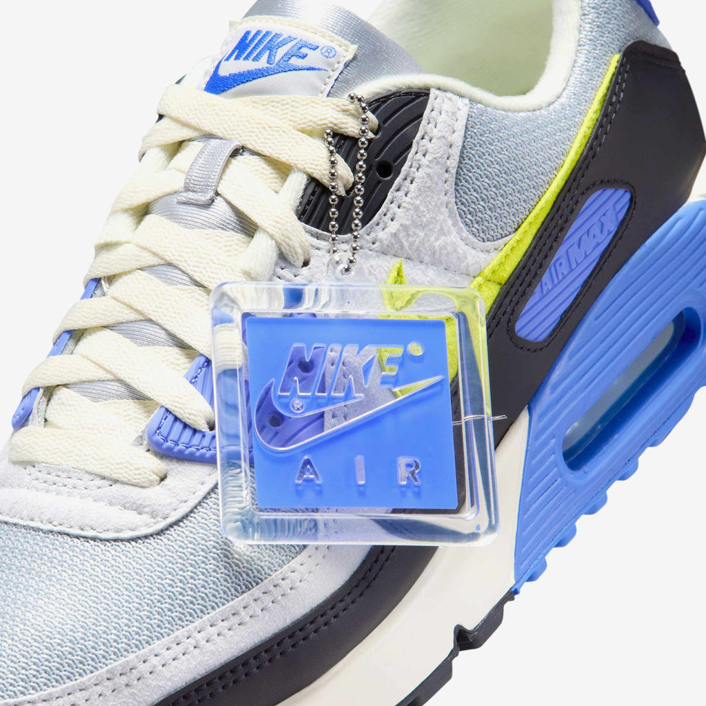 Nike Air Max Sneakers – White, Blue & Neon Yellow