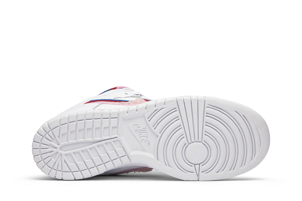 Parra x Nike SB Dunk Low Sneakers - White with Multicolor Layered Swooshes