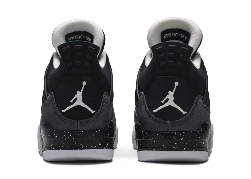 Air Jordan 4 Retro Sneakers - Black & Gray with Speckled Midsole