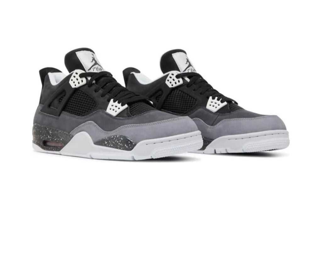 Air Jordan 4 Retro Sneakers - Black & Gray with Speckled Midsole