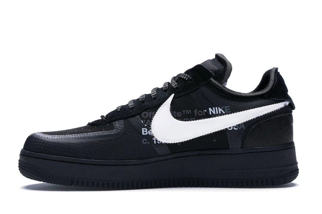 Off-White x Nike Air Force 1 Low Sneakers - Black with White Swoosh