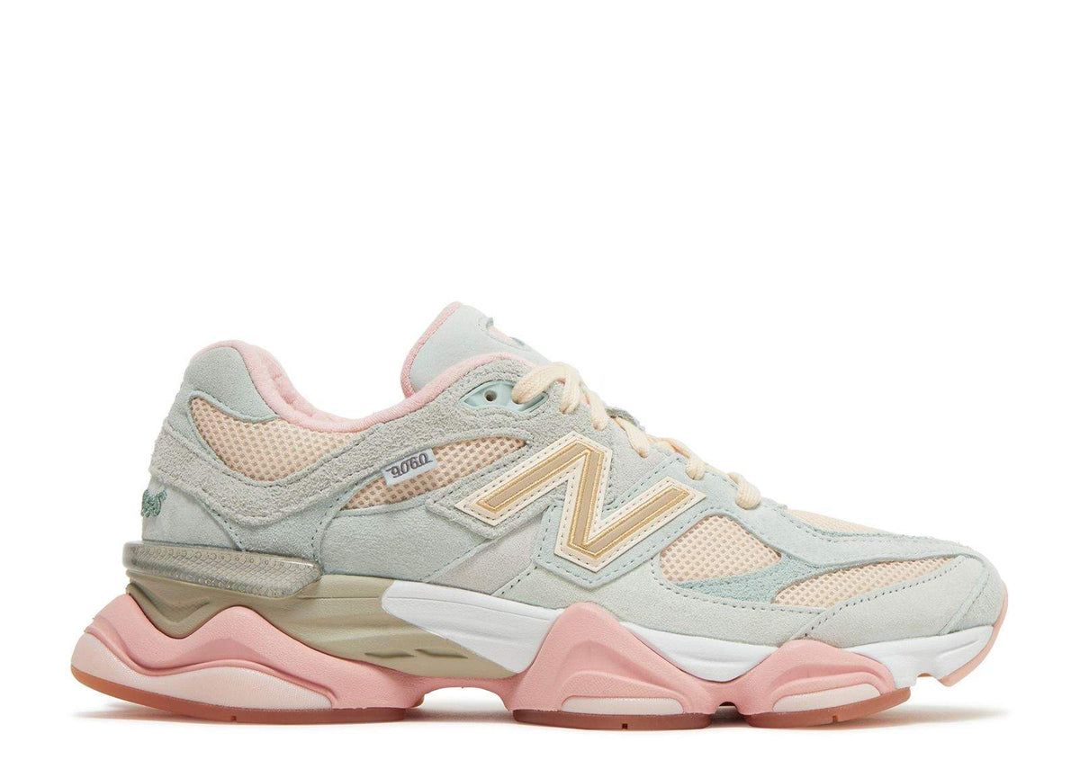 New Balance 9060 Sneakers - Light Gray, Cream & Pink