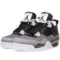 Air Jordan 4 Retro Sneakers - Black & Gray with Speckled Midsole